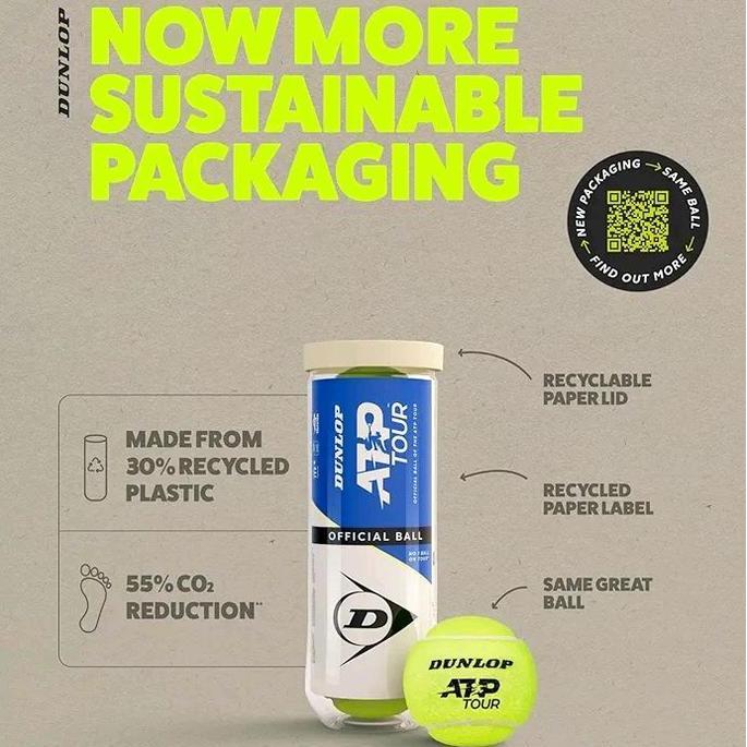 Bola Tenis DUNLOP ATP OFFICIAL BALL isi 3 / Bola Dunlop ATP isi 3