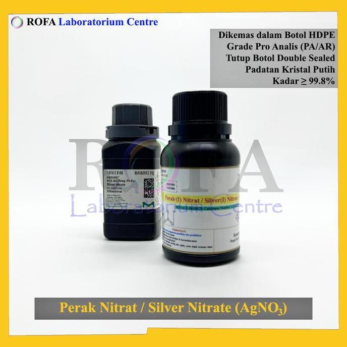 Plnt- Perak Nitrat / Silver Nitrate / Argentous Nitrate / Agno3 Merck 99.8% Pro Analisis Eceran 1 Gr