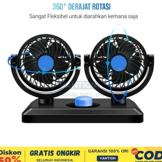 Expert- Kipas Angin Mobil 12V / 24V Kipas Mobil Truk Double Blower