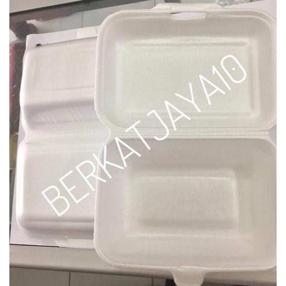 Wkwkw- Styrofoam Bubur Sterofoam Fom Gabus Persegi Panjang Box Nasi