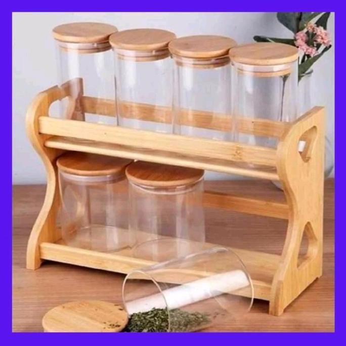 Bergaransi Rak Bumbu Dapur / Rak Bumbu Kayu / Rak Bumbu Susun / Rak Bumbu Dapur Kayu / Rak Bumbu Est