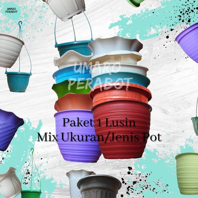 Plnt- Paket Mix Pot 1 Lusin Umaro Perabot