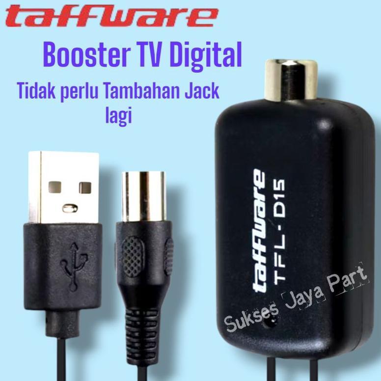 pengiriman cepat Penguat Sinyal TV Digital Booster TV Digital Taffware Asli