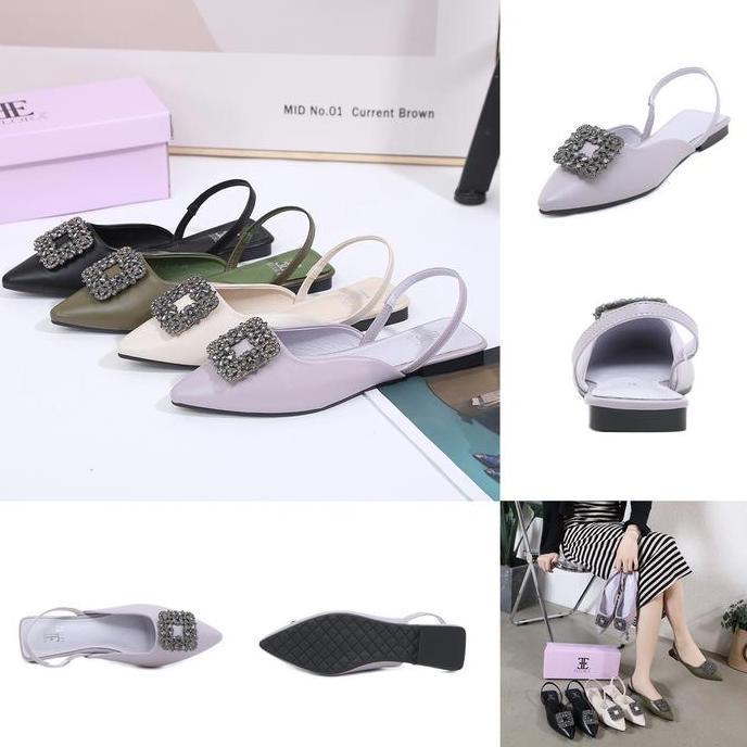ELLORA EL-6112 Sepatu Flat Wanita Slingback Import Sintetis