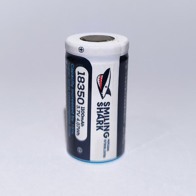 baterai lithium 18350 baterai smiling shark 18350 rechargeable kode 1376