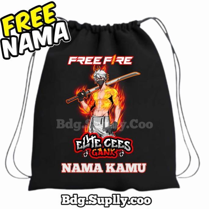 Kyut- (Free Nama) Tas Sekolah Anak Tas Serut Anak Stringbag Ff Versi Sg Rapper Sayap Limited Edittio