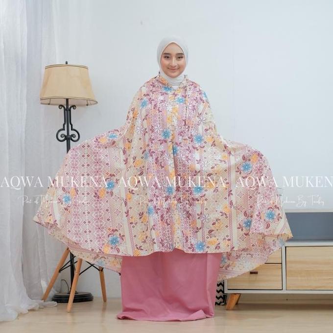 Syukron- Mukena Chayra Series By Mukena By Taufiq | Mukena Traveling Medium Pouch Motif | Mukena 2In