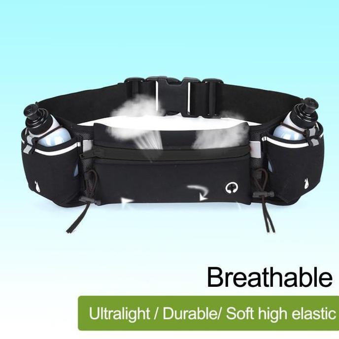 Tas Pinggang Lari dengan 2 Botol - RUN051A Babundo Running Bag  Trekking Trail Run Bag