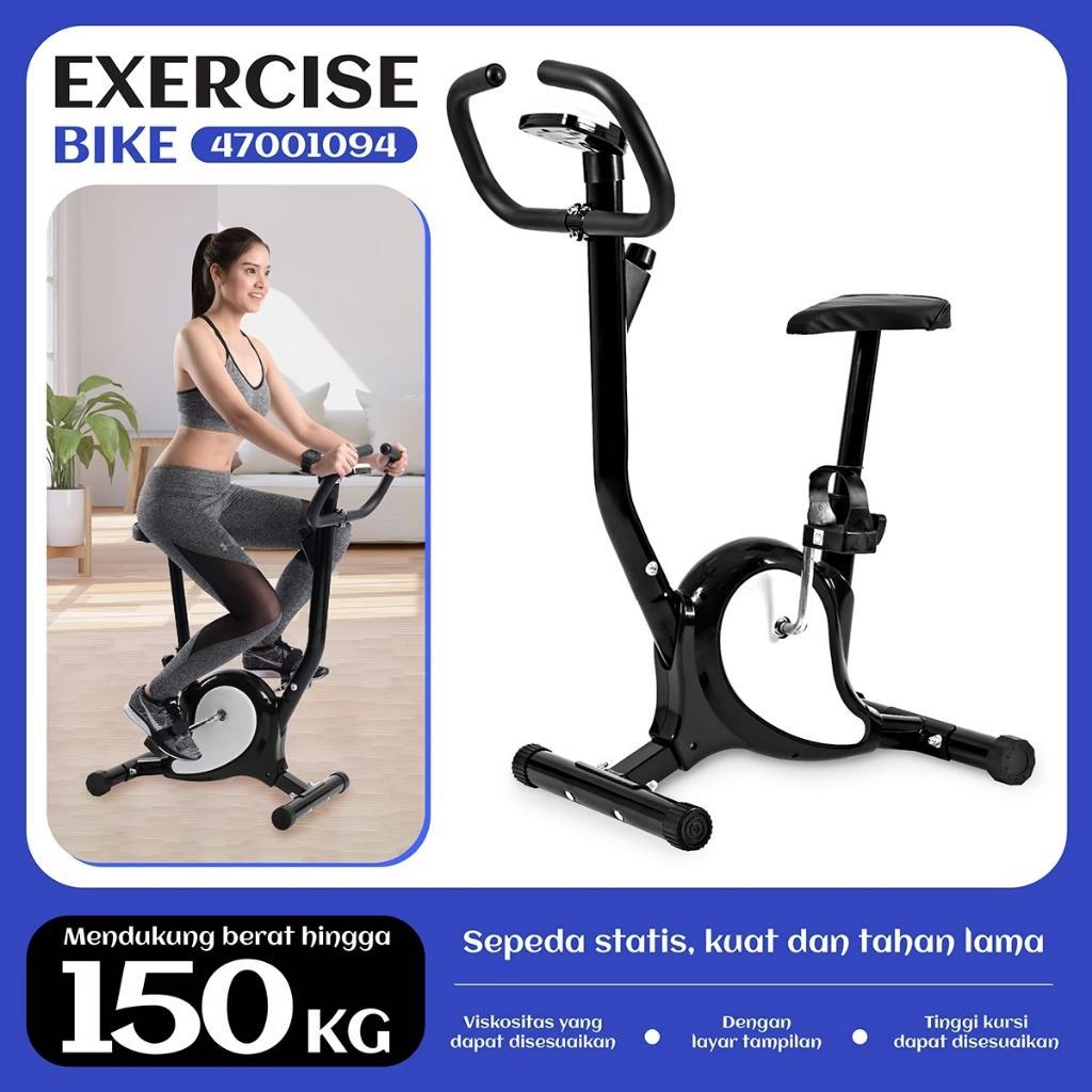 Sepeda Statis Berkualitas Kuat Hingga 150Kg Spinning Bike Alat Fitness Gym Exercise Black