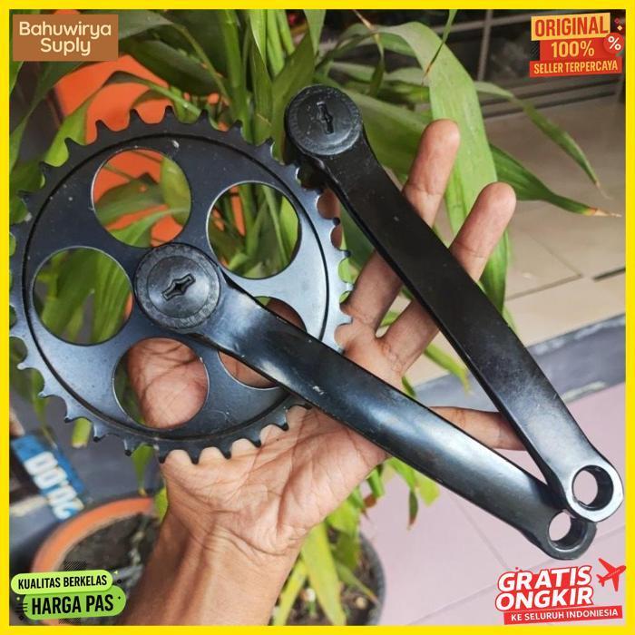 Original Crank 36T Chrome Gear Depan Sepeda As Bb Kotak
