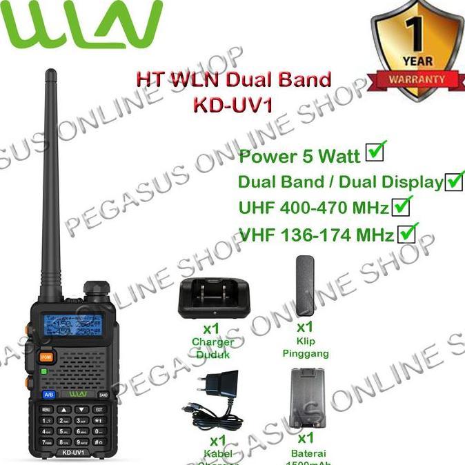 HT WLN KD-UV1 DUAL BAND ( ISI 1 PCS) UHF/VHF/5Watt