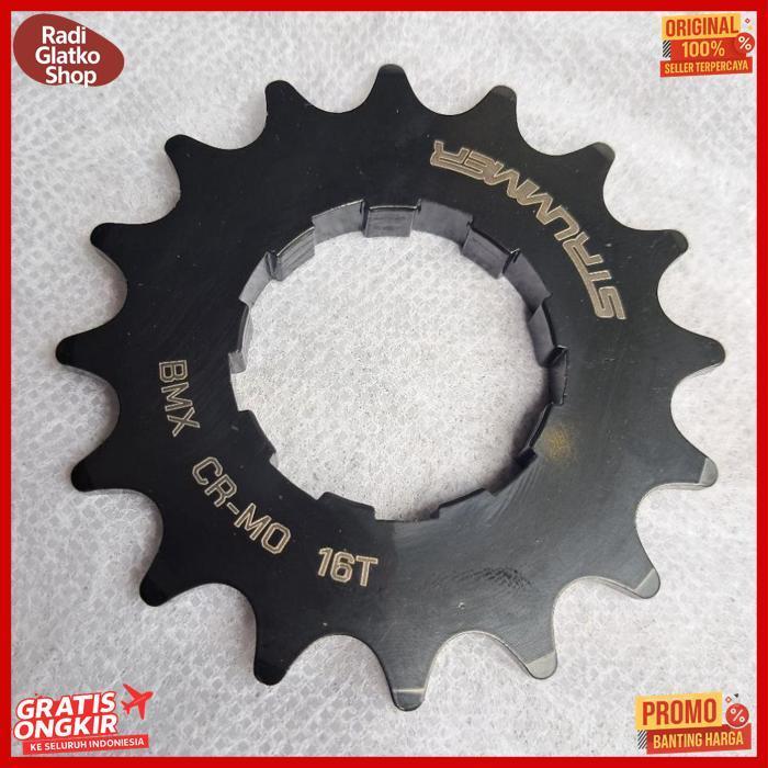 Terbaru Strummer 16T Bmx Cog With Cr-Mo Material / Cog Strummer For Bmx Hub 16T, Cr-Mo, Black