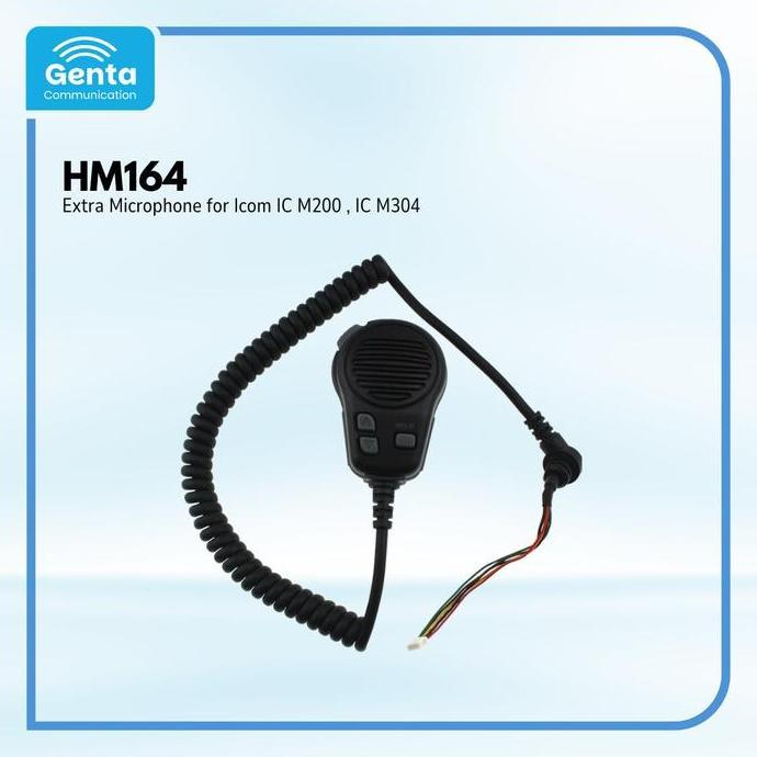 NEW - ICOM HM164 HAND MICROPHONE / EXTRA MICROPHONE ICOM IC M200 IC M304 GARANSI BARU ORIGINAL TERMU