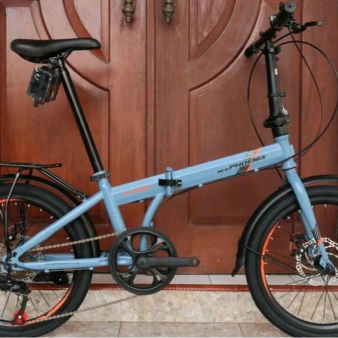 Terlaris Sepeda Lipat Phoenix 20 Inch Cakram Terbaru 7Sp Promo