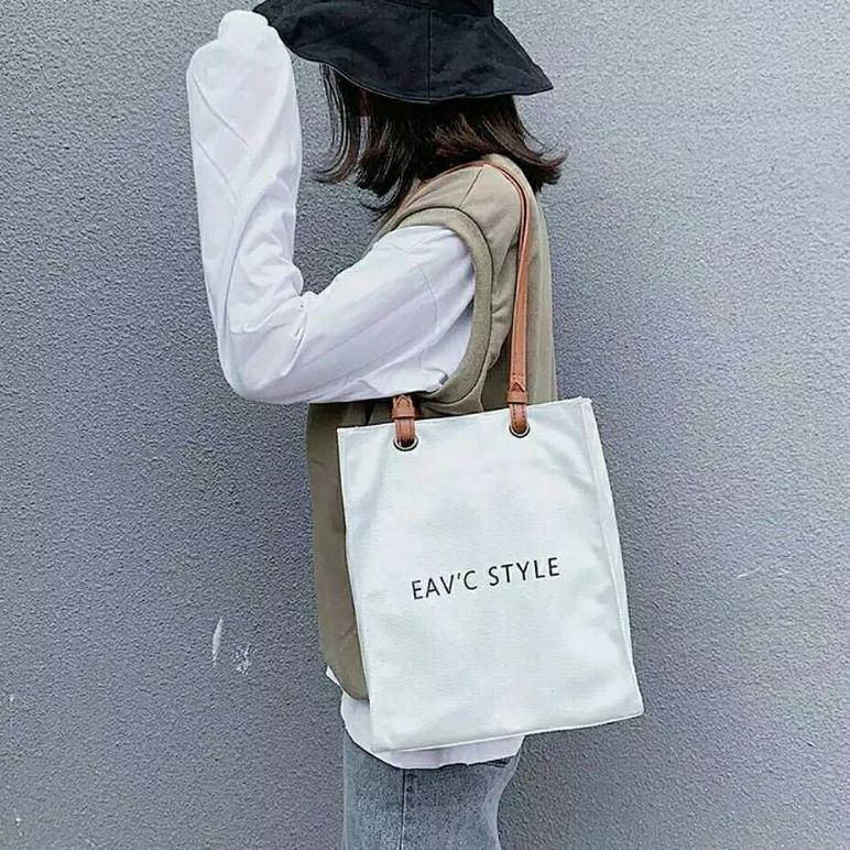 Hot Product Dem_Sare - Ads004 Eacvs Style Tas Wanita Remaja Totebag Kanvas Kekinian Tote Bag Vintage