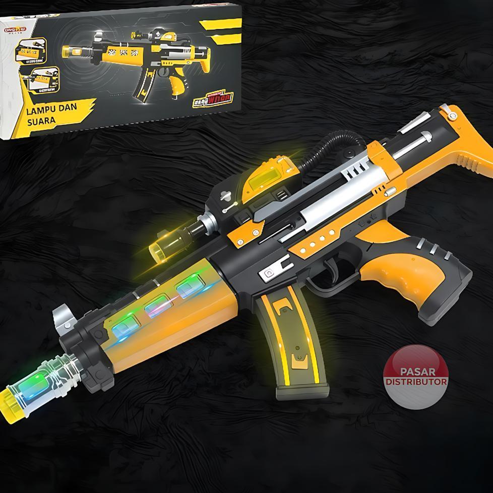 Mainan Tembakan Phantom M16 Btc-3107 Elektrik Lampu Suara Anak Laki