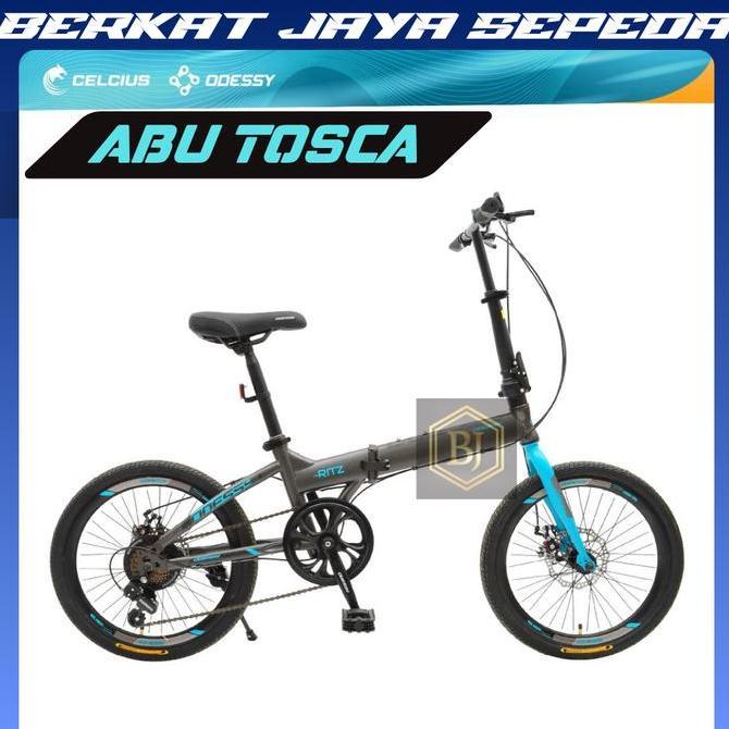 Terlaris Sepeda Lipat Odessy Ritz 20 Inch Bagasi Speed 7 Garansi Original Murah Ada Boncengan / Sepe