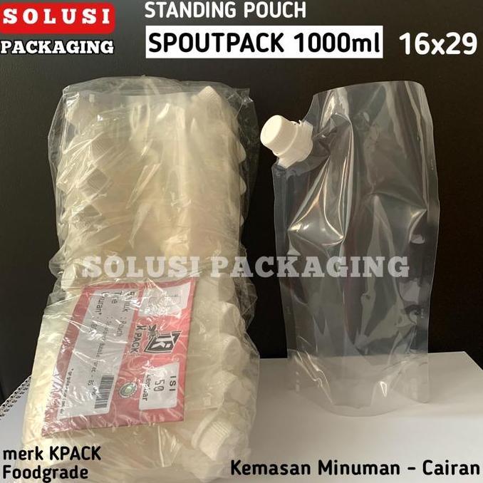 SPOUTPACK 1000ml KPACK STANDING POUCH SPOUT PLASTIK CAIRAN MINYAK SUSU