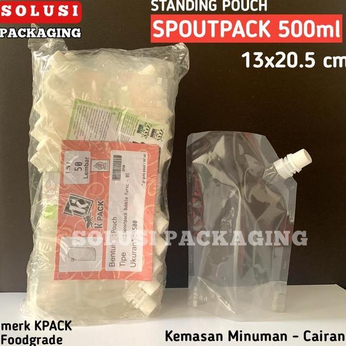 SPOUTPACK 500ml KPACK STANDING POUCH SPOUT BENING KEMASAN CAIR MINUMAN