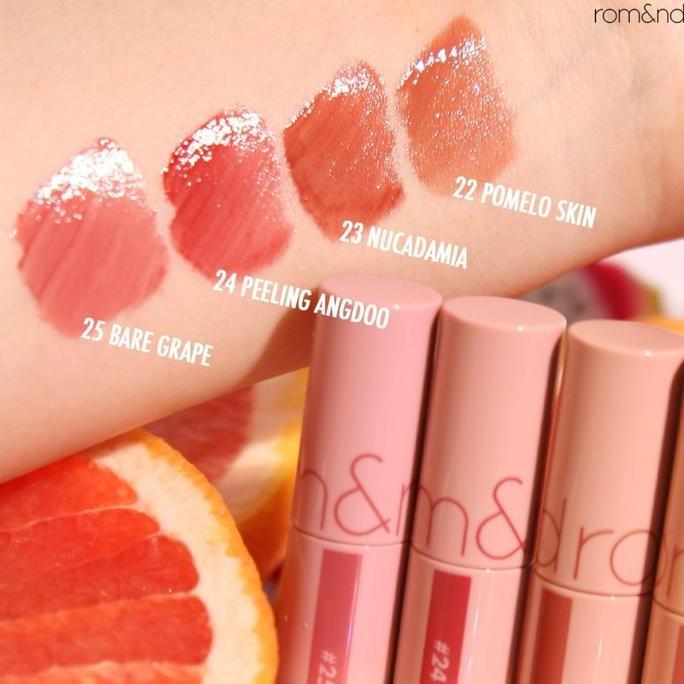 [Romand Rom&nd] Juicy Lasting Tint Sparkling Liptint Lip Gloss Korea Bibir Lipstik Lipstick Peach Re