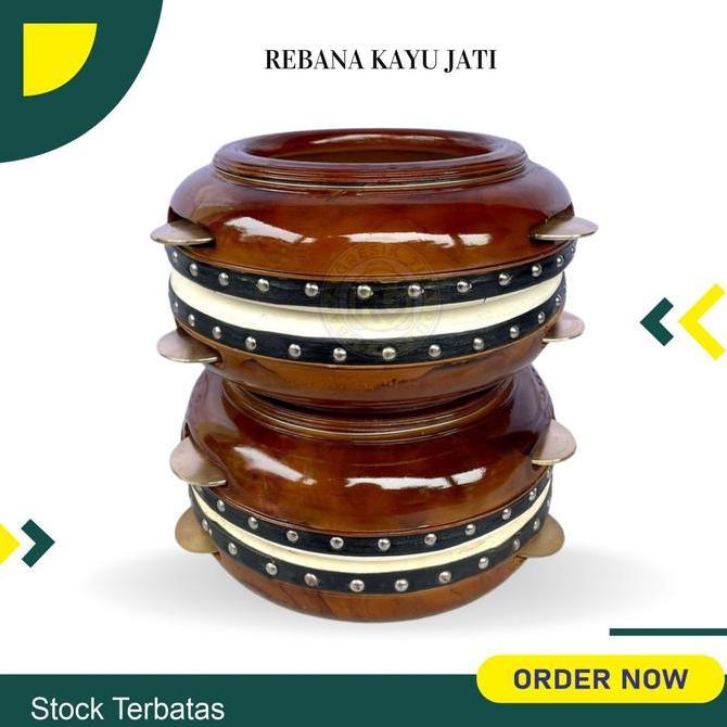 Rebana Hadroh Kayu Jati Rebana Super Satu Set Bas Banjari
