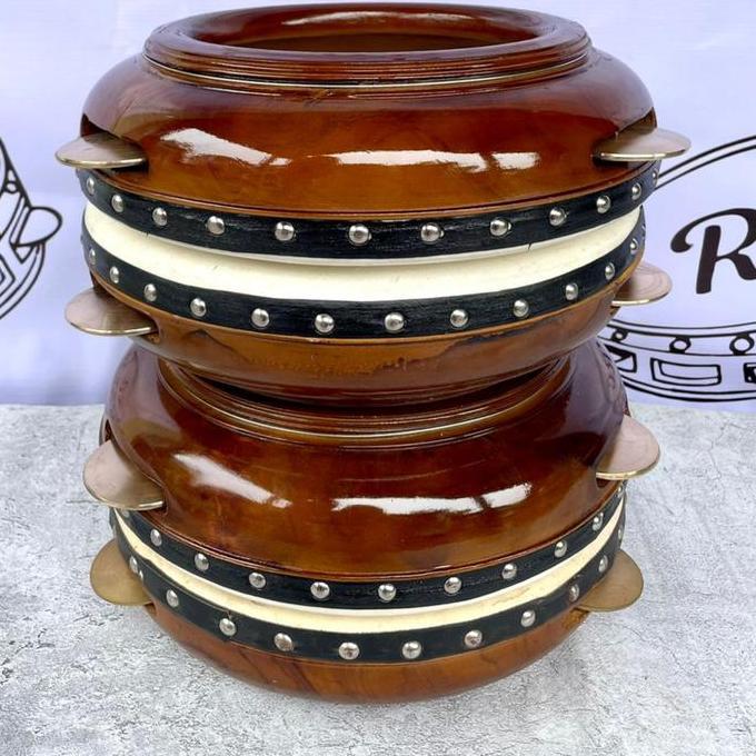 Rebana Hadroh Kayu Jati Rebana Super Satu Set Bas Banjari 35 cm