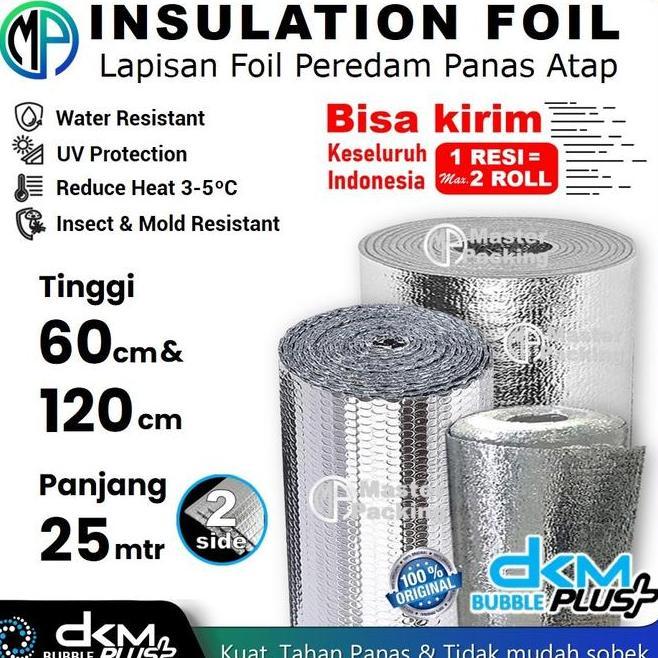 Bubble Alumunium Foil Peredam Panas Atap 120Cm X 25M Insulation Foil
