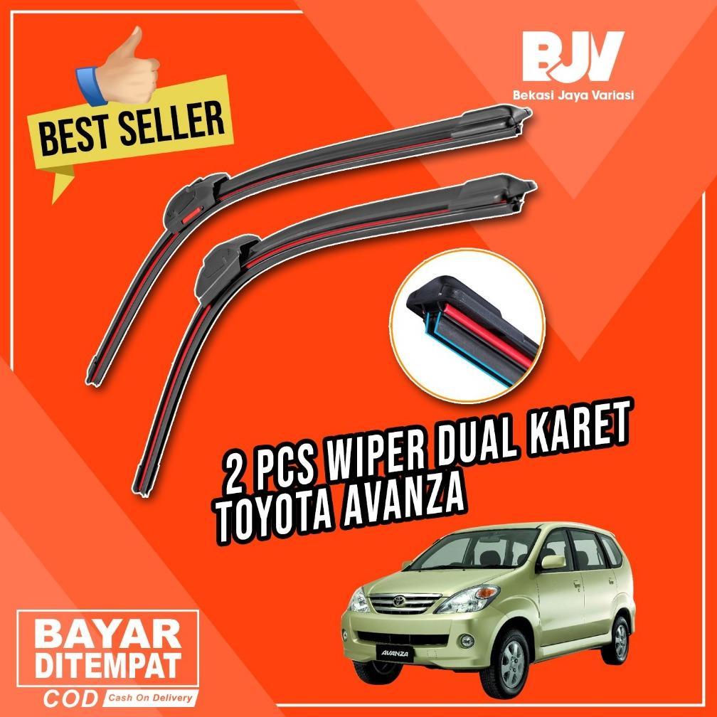 Wiper Mobil Dual Blade - Toyota Avanza 2003 - 2011 - Wiper Frameless Dua Karet Universal