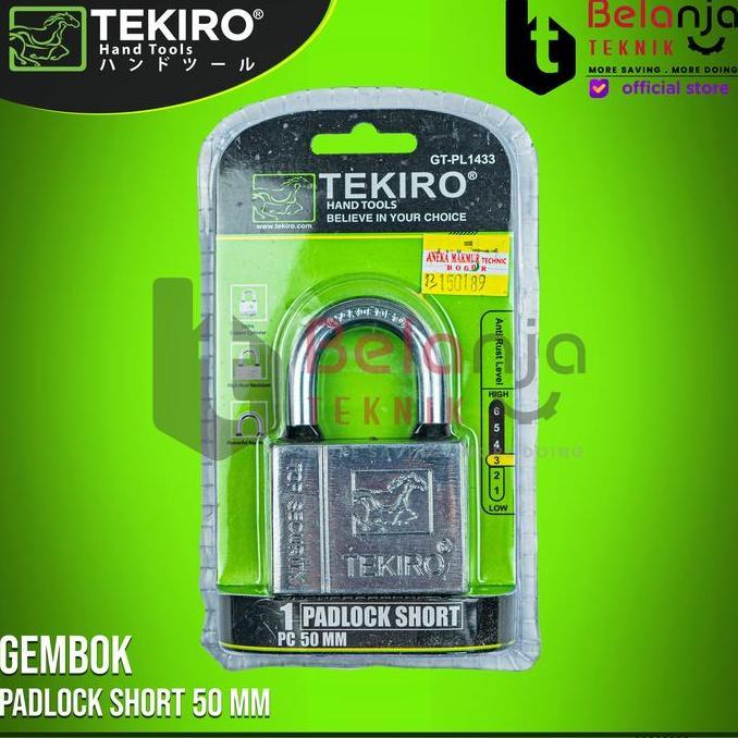 Tekiro Kunci Gembok 50 mm Leher Pendek Gembok Rumah Pagar 50mm Padlock