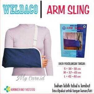 Arm Sling WELDACO / Penyangga Tangan (lengan) - Kualitas Premium Bahan Tebal