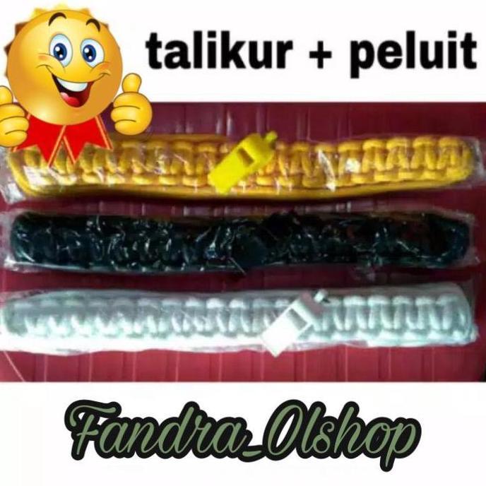 Talikur + Peluit Satpam 1 set. Hitam/Putih/Kuning/Merah/Hijau/Ungu.