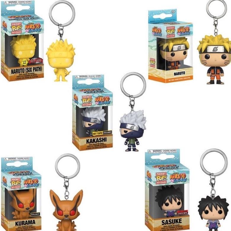 MYCOLLECTIONSID FUNKO POCKET POP KEYCHAIN GANTUNGAN KUNCI NARUTO KAKASHI SASUKE KURAMA