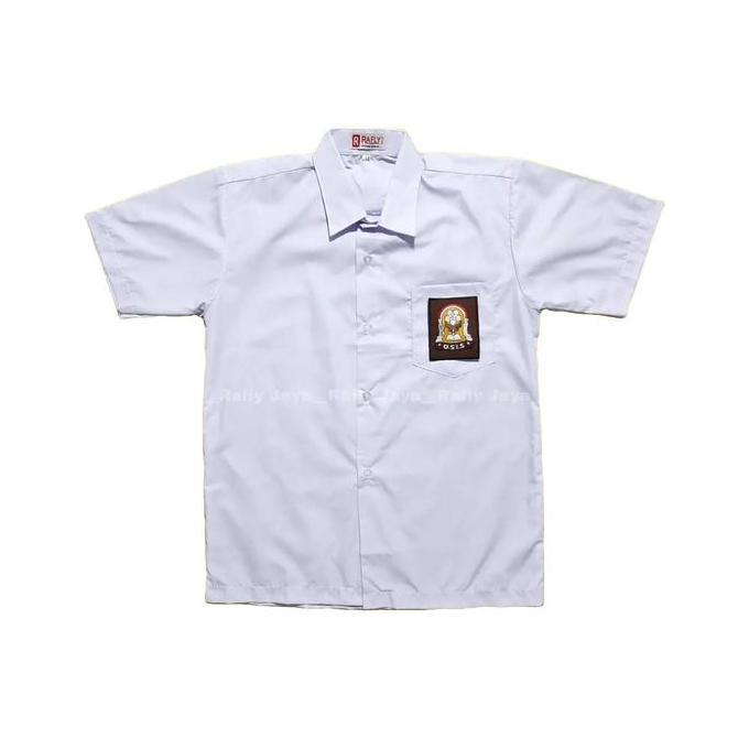 Baju Kemeja Putih SMA Lengan Pendek Pria Wanita - Seragam Sekolah SMA - Rafly Jaya