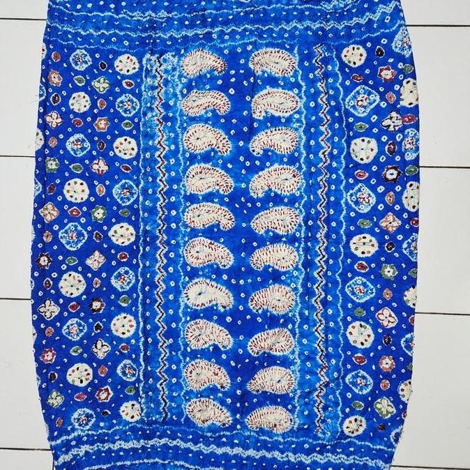 Sutra Jumputan Palembang Setelan Kain dan selendang motif pelangi