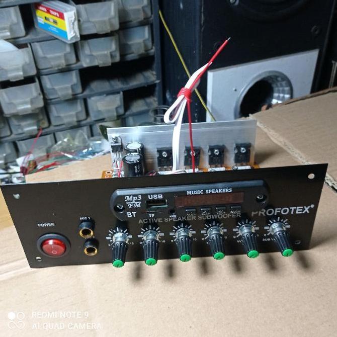 Fuxc- Cod Modul Kit Rangkaian Speaker Aktif Stereo Subwoofer Plus Echo Dan Usb Player Bluetooth Ampl
