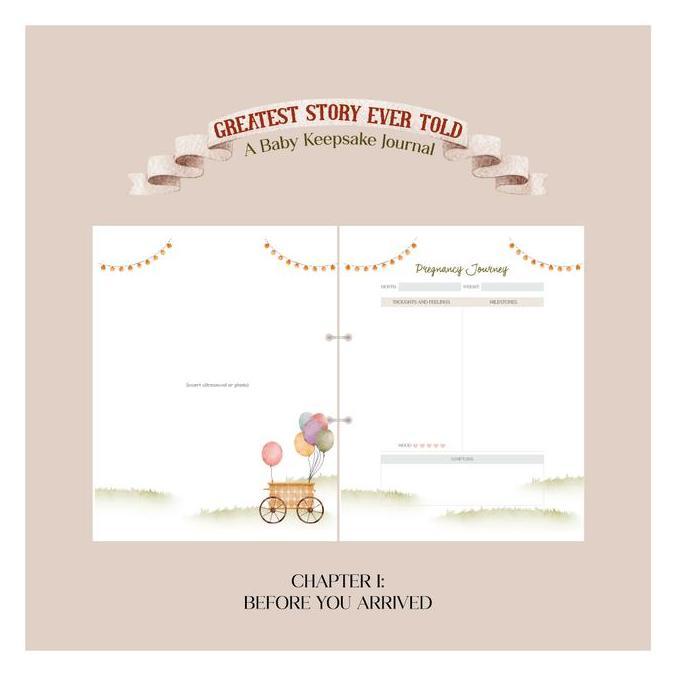 RADEJARRR - PAPERIE LAB BABY KEEPSAKE JOURNAL ALBUM FOTO BAYI BUKU KENANGAN BAYI