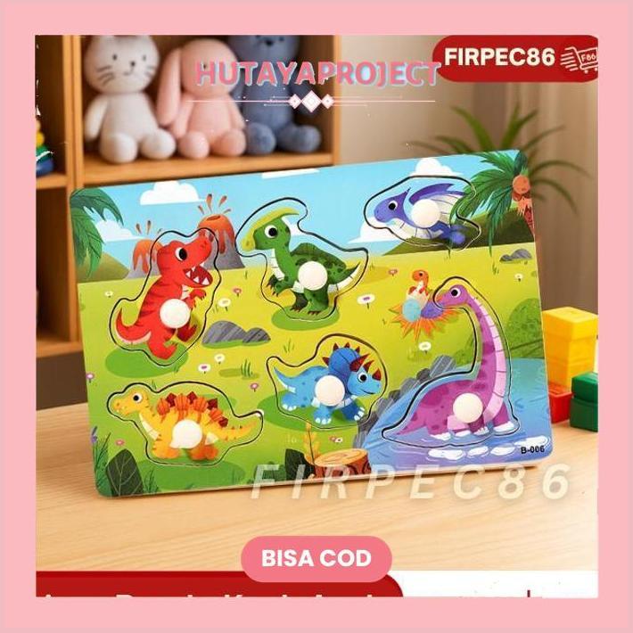 HUTAYAPROJECT MAINAN EDUKASI ANAK PUZZLE KAYU KNOB BACKGROUND BERGAMBAR WOODEN TOYS MAINAN BALOK KAY