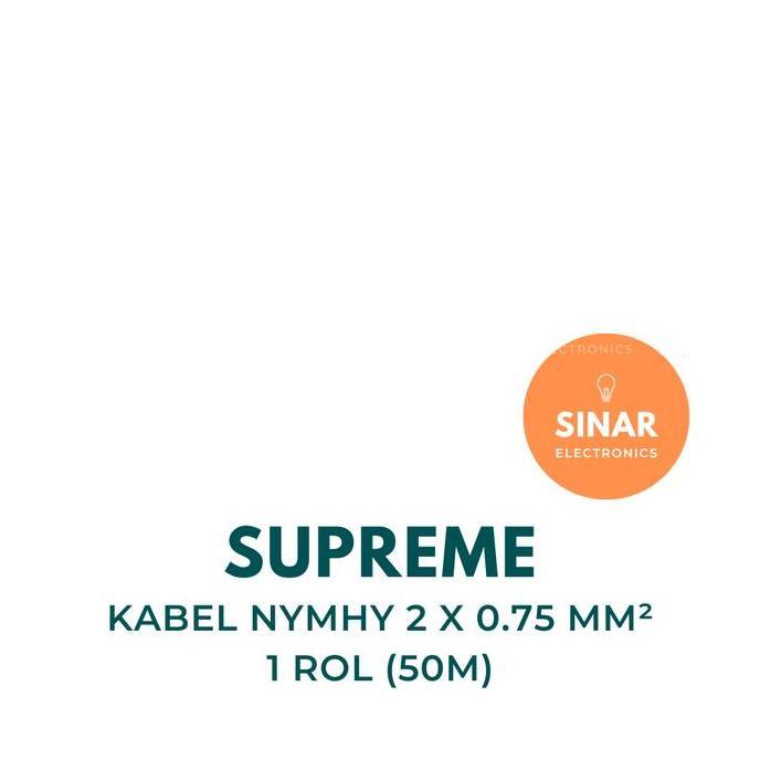 TERBARU - Kabel NYMHY 2x0,75 mm2 SUPREME 1 rol 50 meter