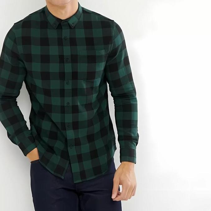 Kemeja Flanel Pria Wanita Distro Lengan Panjang Kwalitas Premium Kemeja Flanel Couple Kemeja Kotak-K