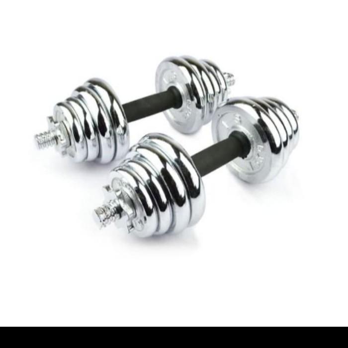 Dumbell York 20Kg Chrome/Barbel 20Kg/Dumbell Set 20 Kg