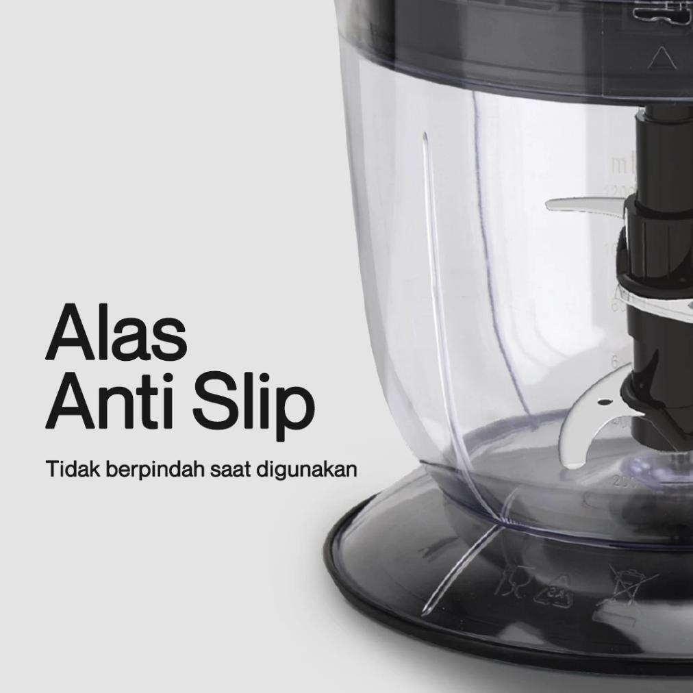 TERBARU OXONE OX272 JUMBO CHOPPER PENGGILING DAGING KAPASITAS 1.2 LITER 4 MATA PISAU