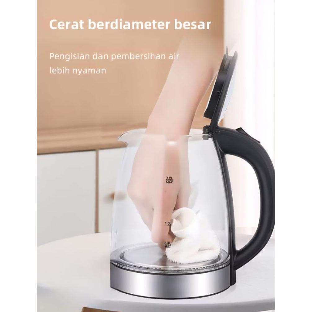 Sale Teko Listrik Kaca Sq-604 2 Liter 500 W Stainless Steel Pemanas Air Electric Termos Pemanas Air 
