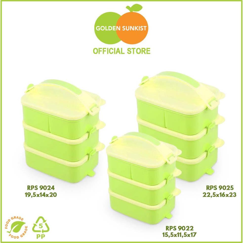 NEW PRODUCT Golden Sunkist Rantang Piknik Plastik Susun RPS 9022 Mulya Jaya