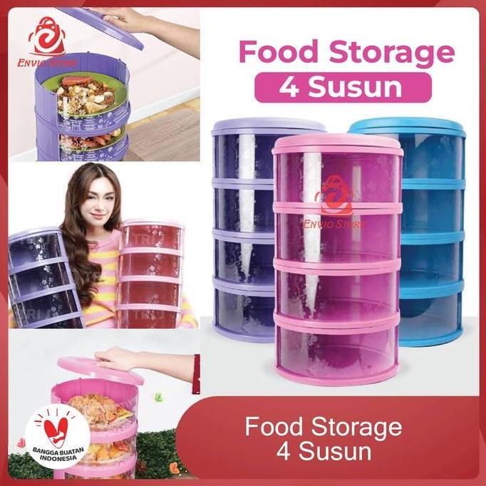 ENVIO - Food Storage 4 Susun  - Tudung Saji Makanan