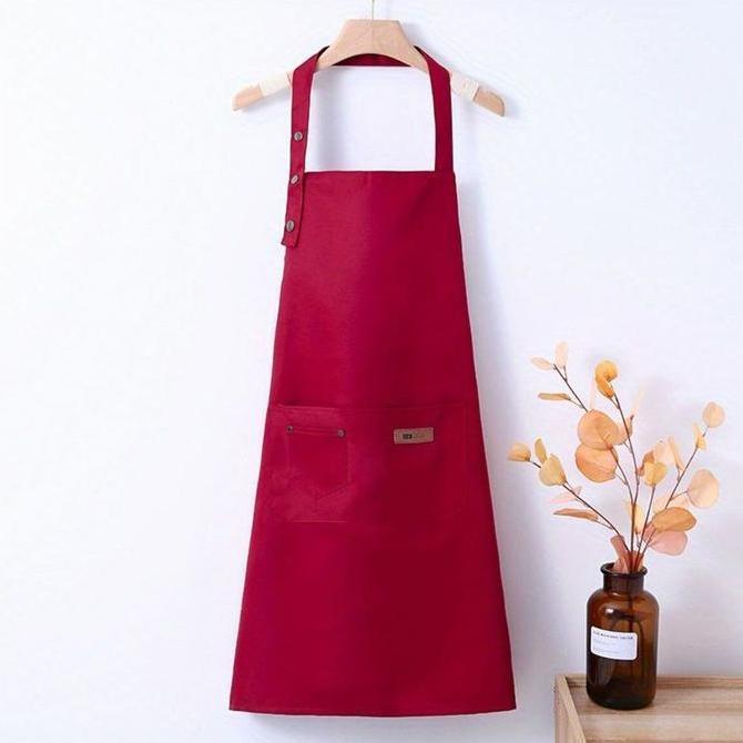 big sale apron masak dapur tahan air korea style celemek barista bartender waiter pelayan cafe barbe