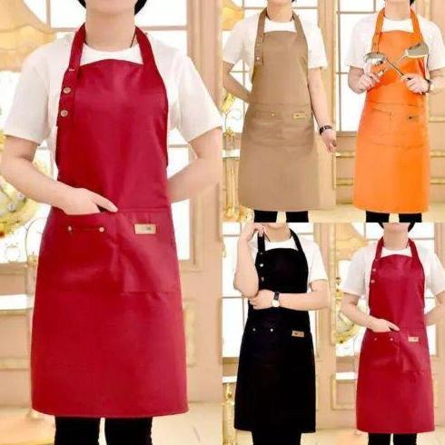 terbaru apron celemek drill korean style/ apron/ celemek/ barista