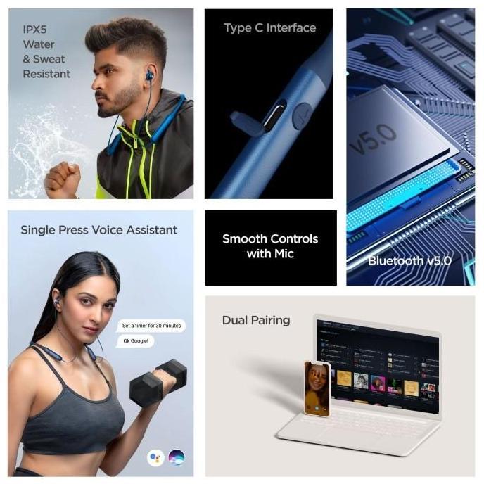 Qualcomm aptX HD boAt Rockerz 335 Headset Bluetooth Earphone Wireless