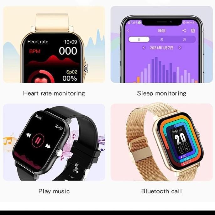 Lige Baru Jam Tangan Pintar Pria Wanita Menyentuh Pelacak Kebugaran Bluetooth Call Smart Watch
