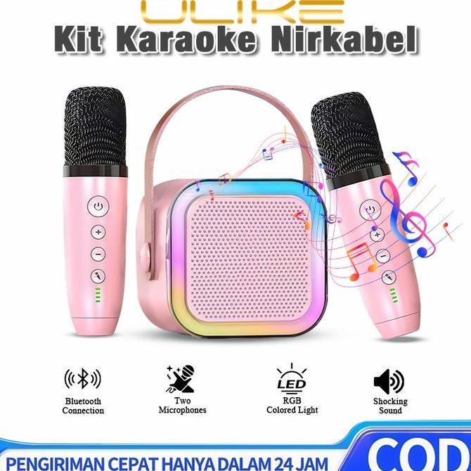 QWEENSATRU - ULIKE MINI KARAOKE SPEAKER BLUETOOTH K12 MICROPHONE PREMIUM SET