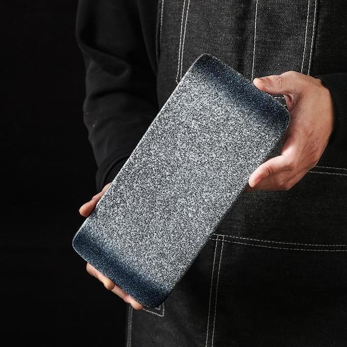 MARU Sushi plate/Long plate/Piring datar keramik/Piring sushi/Piring style jepang